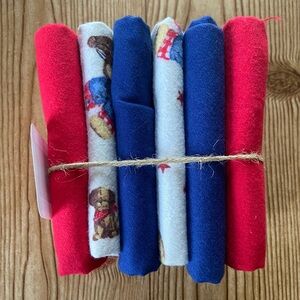 Patriotic Bears Flannel Fat Quarter Bundle – 6 Pieces